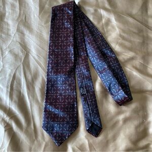 Marc Jacobs Silk Men's Tie 3D Arrow MJ Prints Maroon Silver Red 56" X 3.5", B